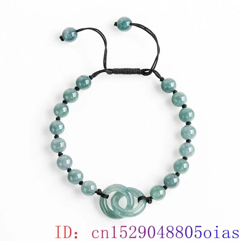 Natural Burmese Jadeite Ring Bracelet Women Men Amulet Real Jewelry Charm Luxury Blue Myanmar Jade Bangle Stone Fashion