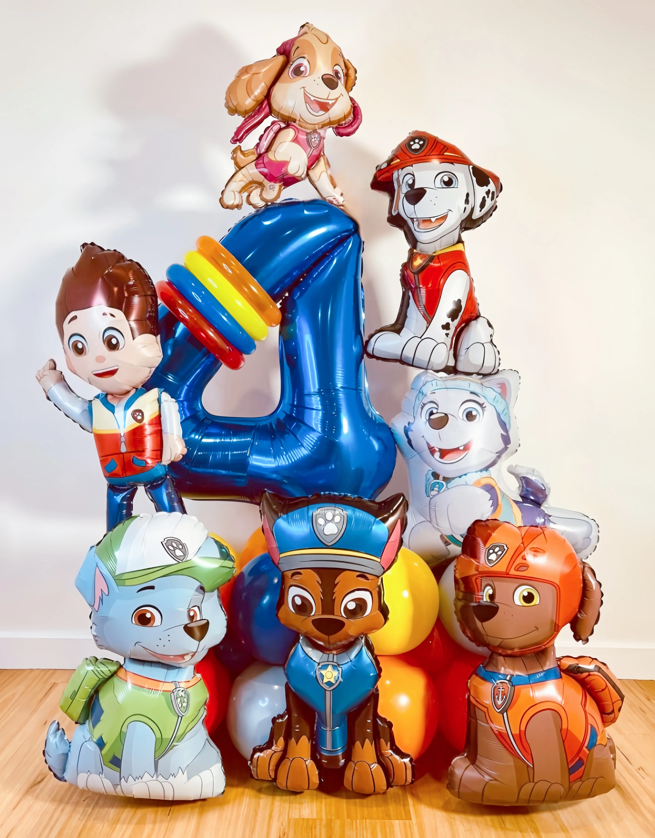 Cartoon Paw Patrol Themen Ballon Party Dekoration Lieferungen Rettung Hund Welpen Aluminium Folie Ballon Kinder Geburtstag Geschenk