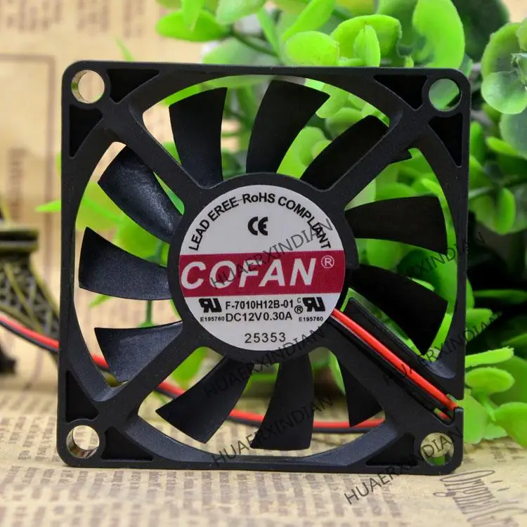 Новый F-7010H12B-01 7010 12v 0.30A 7CM 2 комплект охлаждающих вентиляторов в сборе