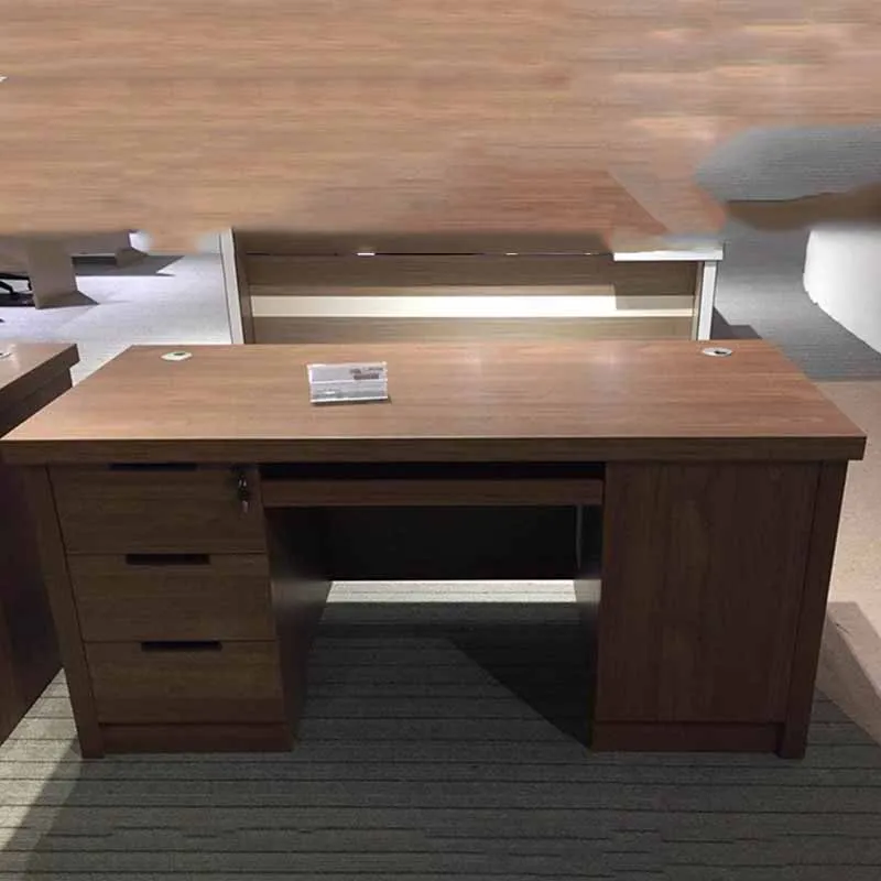 Studio Cheap Brown Office Desk Drawer Big Modern Executive Wooden Computer Desks Study Storage Side Mesa De Escritorio Furniture