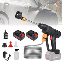 60 Bar 6 In 1 High Pressure Water Gun Charging Portable Car Washing Machine Brush With Lithium Battery Wireless Car Washing Gun