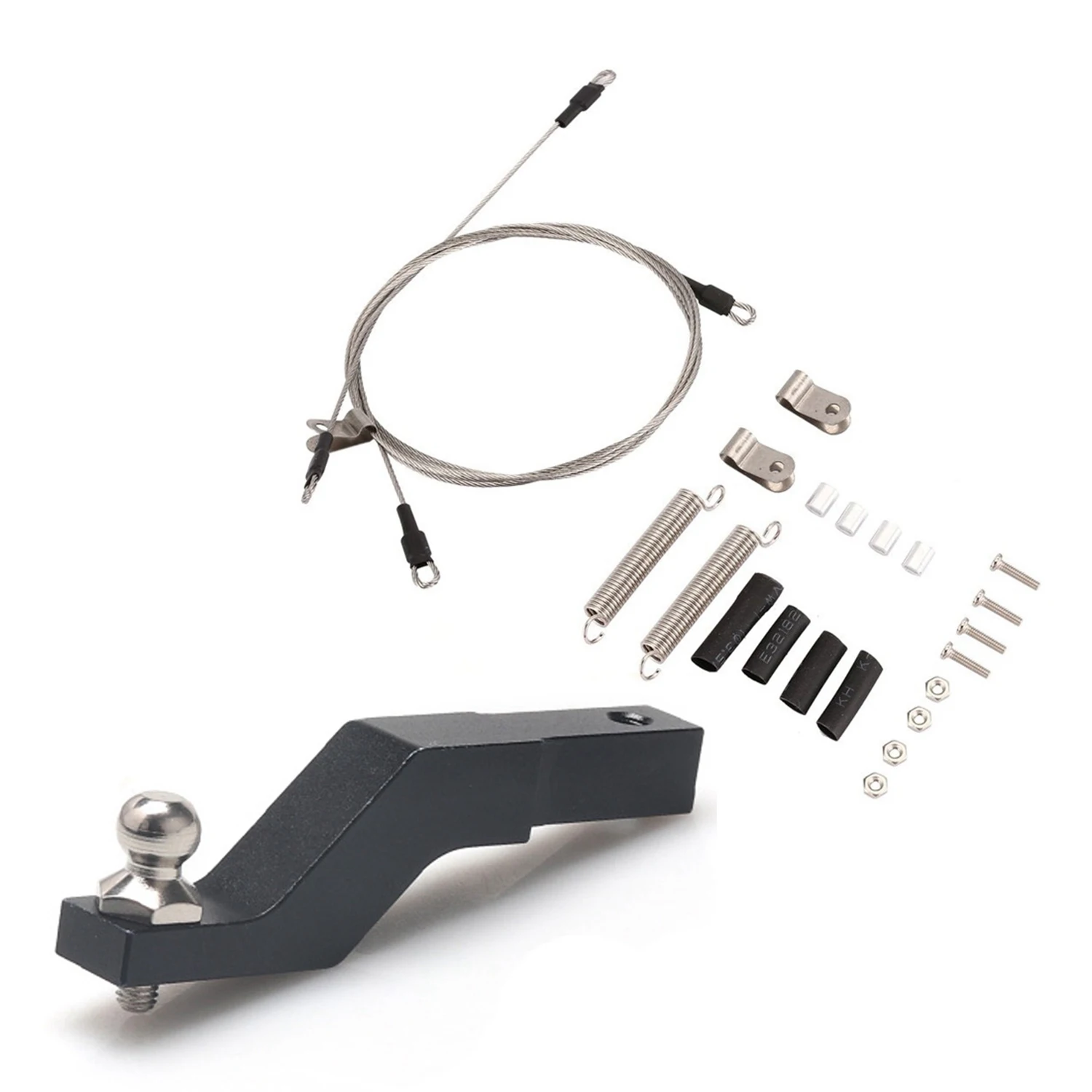 WOWFU-Rc Auto Gemodificeerde Deel Staalkabel Voor 1/10 Rc Crawler Traxxas Trx-4 Trx4 Axiale Scx10 D90 D110 & RC Auto Metalen Trekhaak Dr