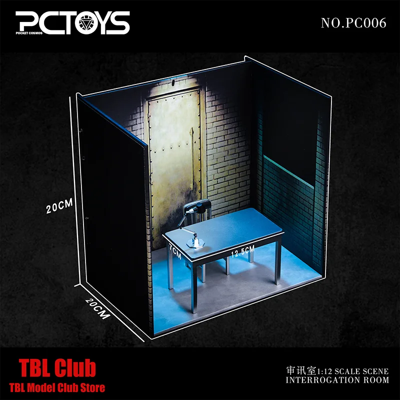 PCTOYS รุ่น PC006 ชุดโต๊ะและเก้าอี้จำลองห้องสอบขนาด 1/12 สำหรับฟิกเกอร์แอคชั่นขนาด 6 นิ้ว อุปกรณ์ประกอบฉากฉากทหาร