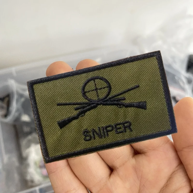 

Sniper Israeli Military Backpack Tactical Patch Sniper Scope War Hook and Loop Embroidery Hook and Loop Morality Morale Badge