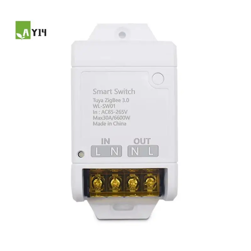 AY14 -Zigbee 3.0 Tuya Smart Home Automation Switch Relay 30A 6600W Wireless Module Controller Timer Smart Light Receiver