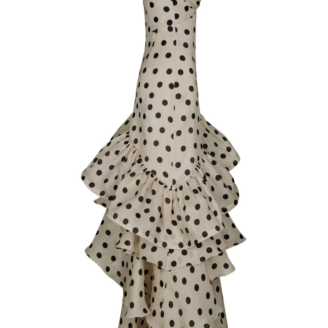 Vestidos de fiesta con tirantes finos personalizados de Sansa, vestidos de fiesta de múltiples capas, vestidos de sirena