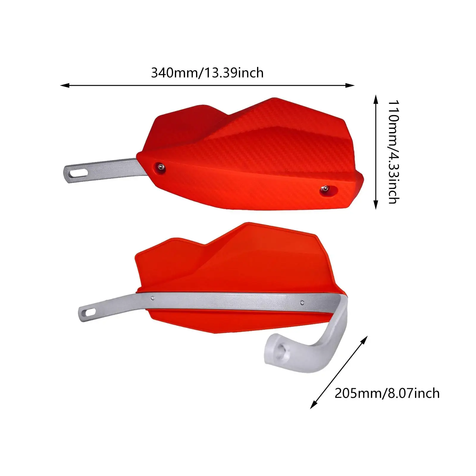 2x Motorcycle Hand Guards for Handlebar Protection Aluminum Alloy Replacement for Riding