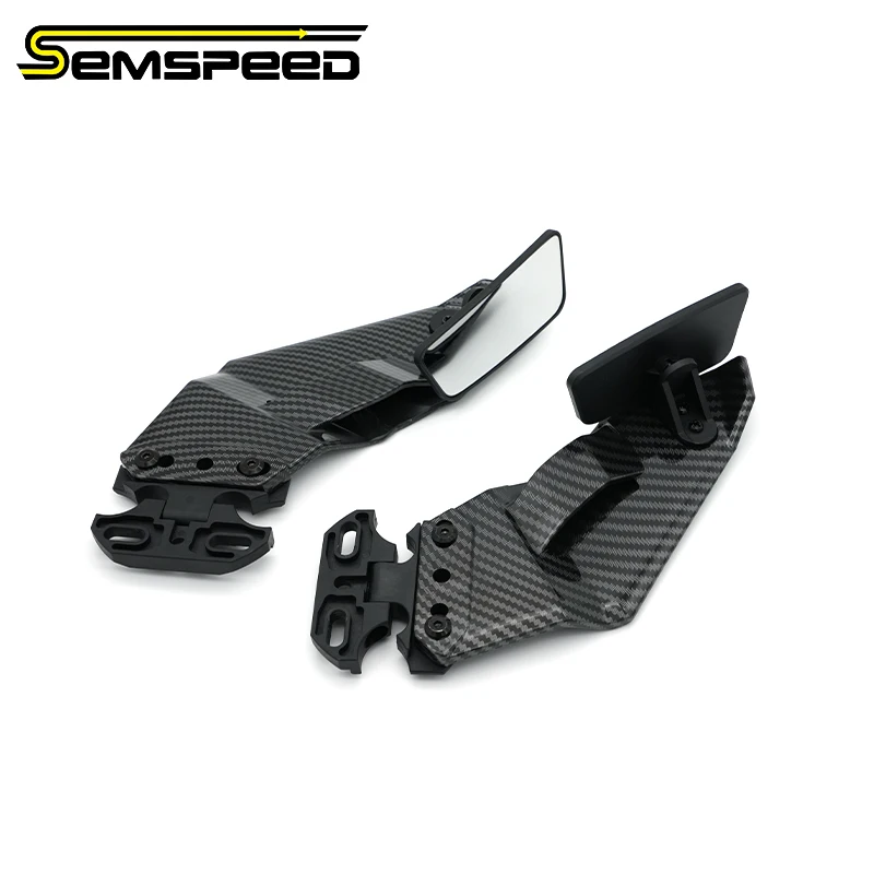 

SEMSPEED Motorcycle Side Mirror Rotating Stealth Wind Wing Mirrors For Qjmotor Sport Racing SRK 921 RR 800RR 600RC 550RR