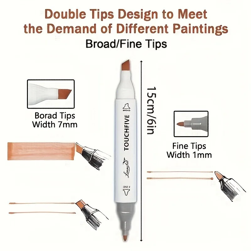 Imagem -02 - Dupla Ponta Álcool Baseado Marcador Canetas Arte Desenho Marcador Caneta para Artista e Estudante Cor da Pele 10 20 30