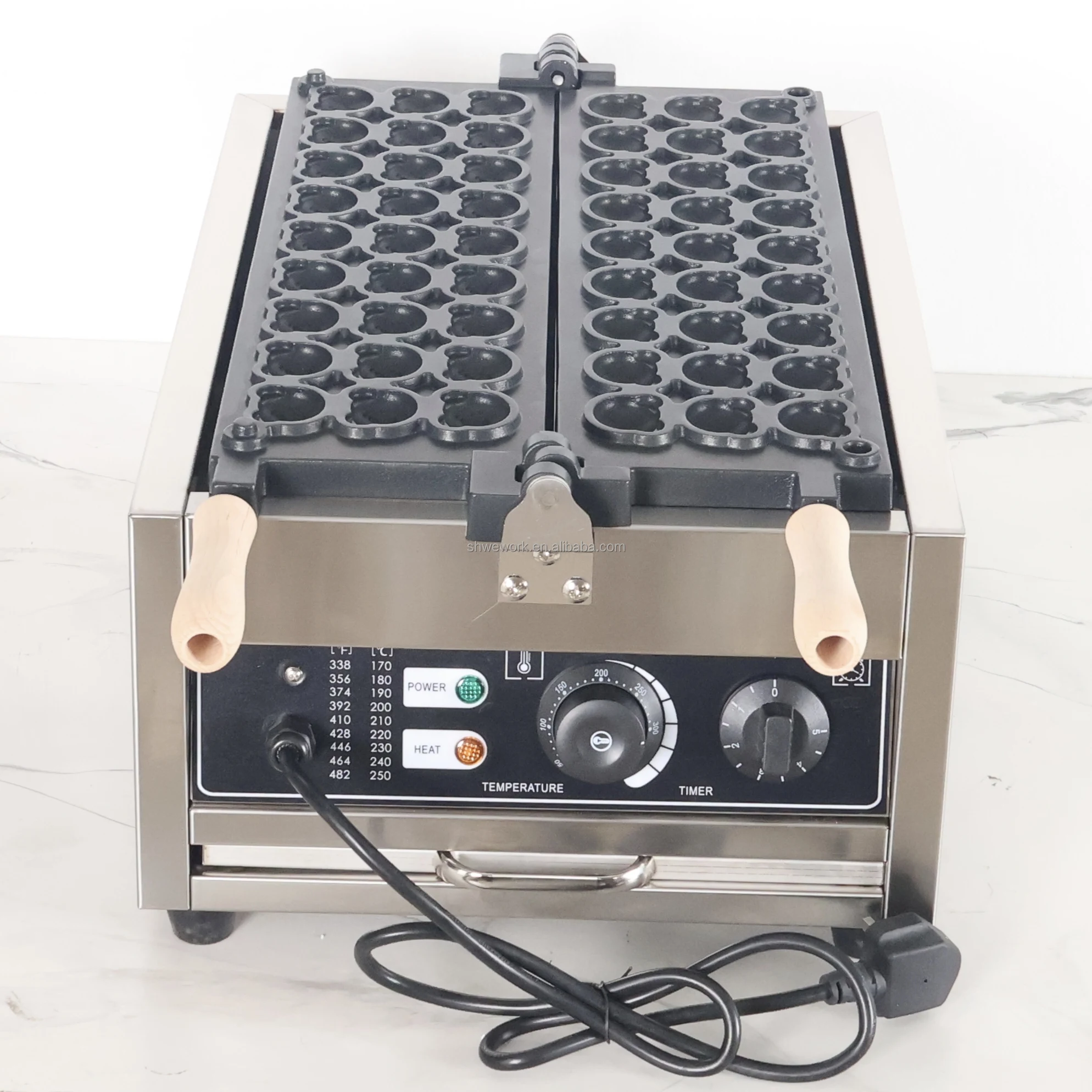 WeWork التجارية الكهربائية الدب شكل الآيس كريم Taiyaki آلة 27 قطعة الدب رئيس الهراء صانع الهراء آلة