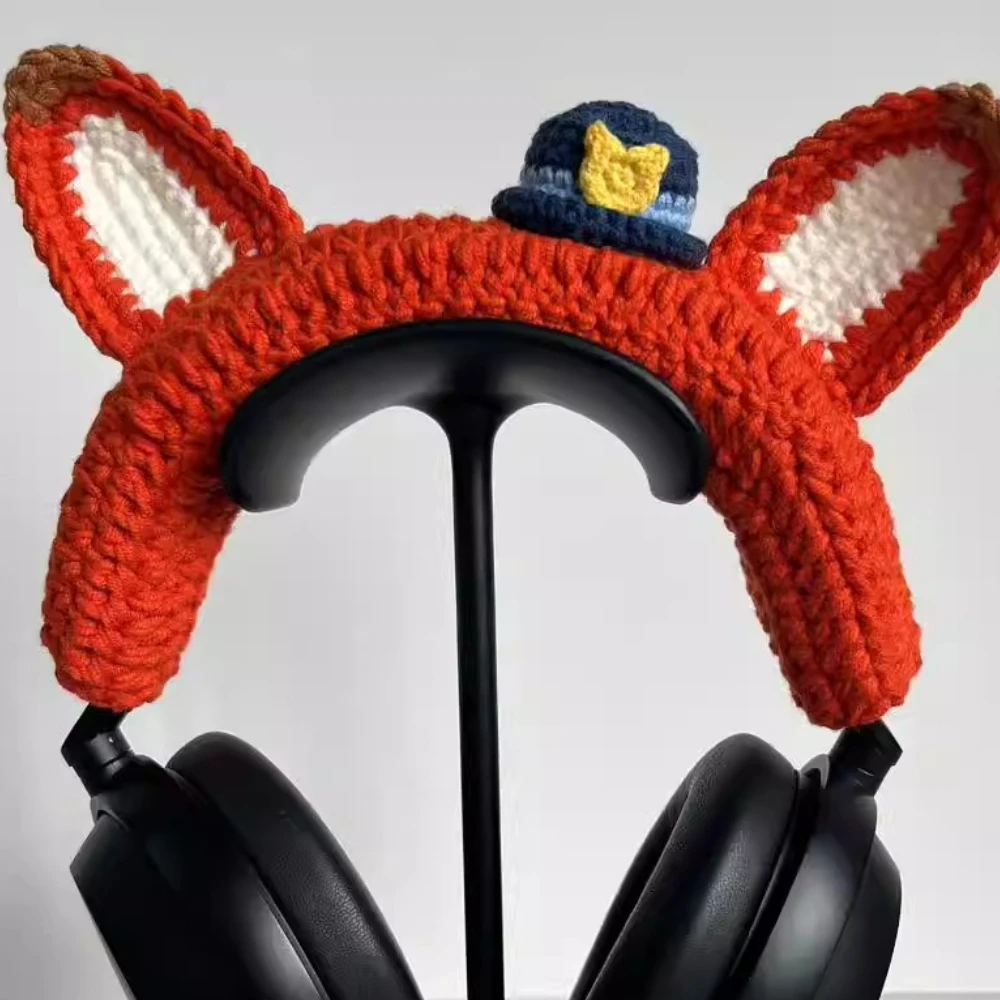Earphone Crossbeam Protective Cover Custom for For Sony XM4/XM5 Hand Knitting Protective Case Cute Ears Headphone Accessories view 4