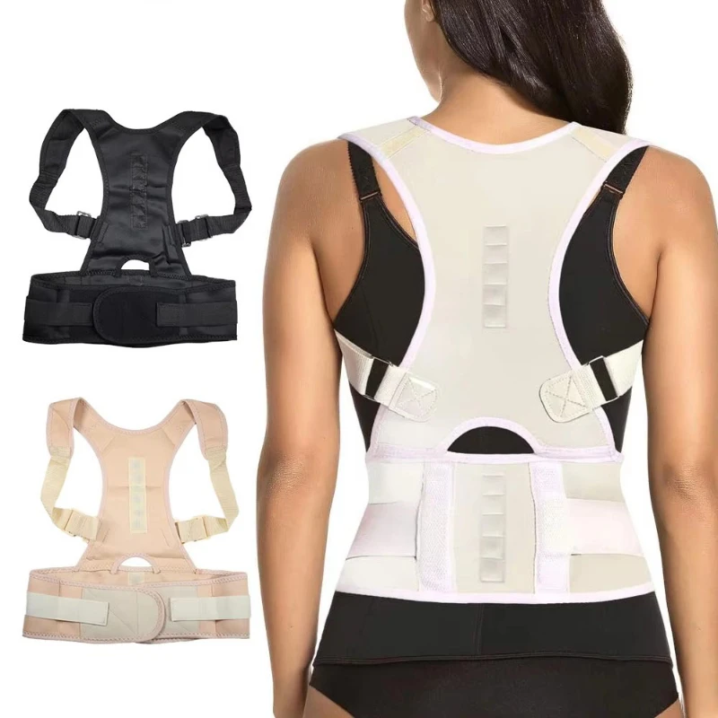 1/2Pcs Adjustable Magnet Posture Corrector Corset Belt Straightener Brace Shoulder Corrector Lumbar Postura Braces Supports