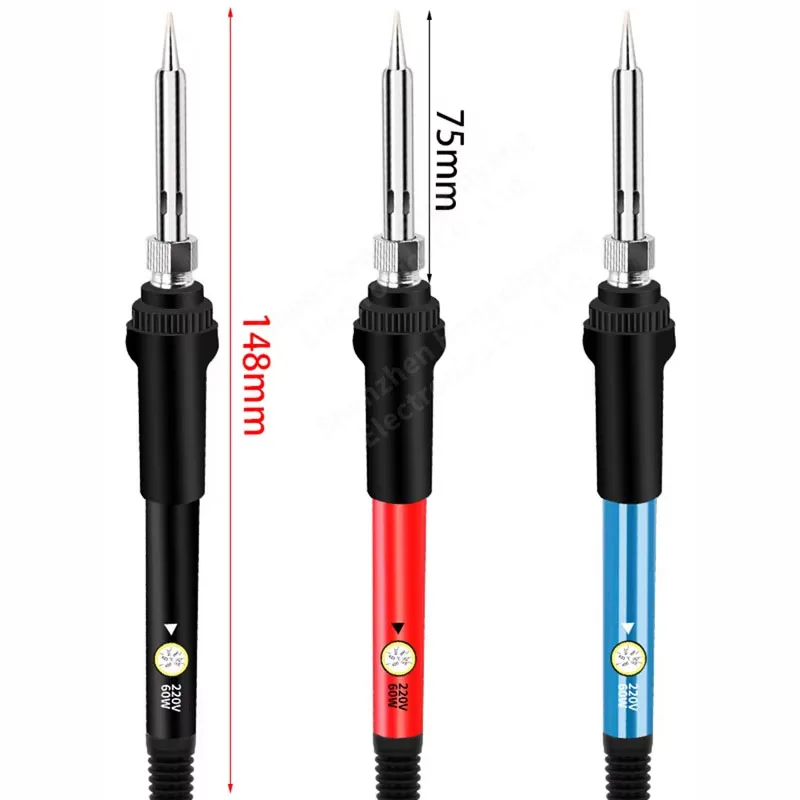 Mini Soldering Iron Adjustable Temperature Electric Solder Iron Rework Station Mini Handle Heat Pencil Welding Repair Tools 60W