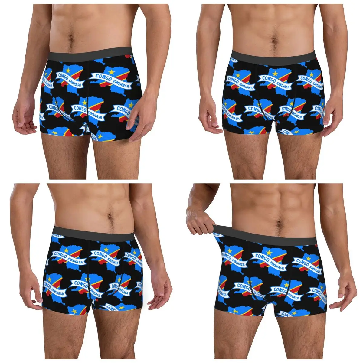 Boxer Underpants Shorts Free Congo Flag Panties Men's Soft Underwear for Homme Man Boyfriend Gift