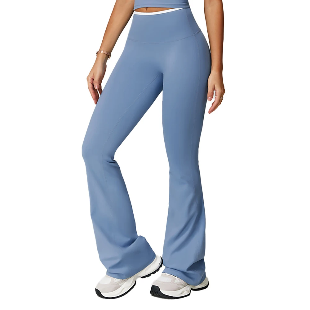 ارتفاع الخصر اليوغا مضيئة طماق للنساء واسعة الساق الصالة الرياضية الجوارب التحكم البطن سليم صالح الرقص السراويل