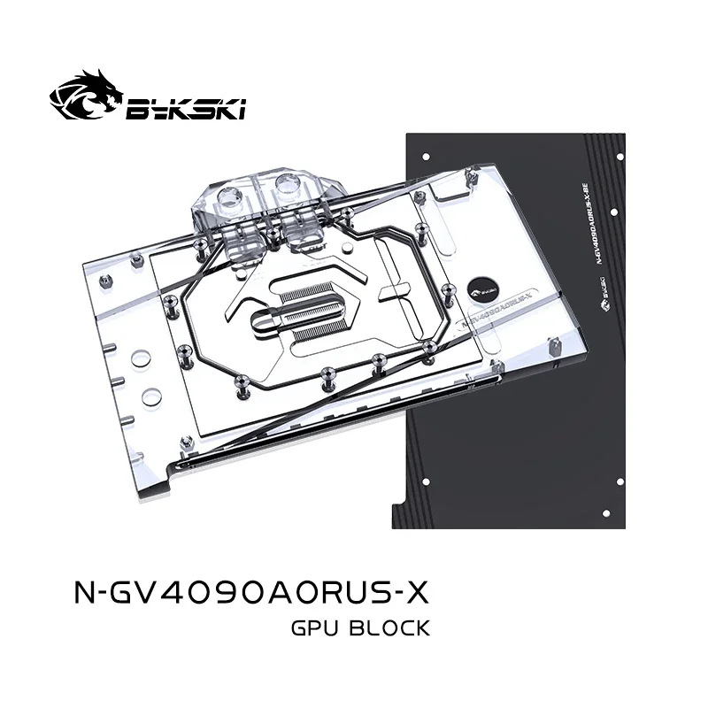 Bykski N-GV4090AORUS-X GPU-blok voor GIGABYTE AORUS RTX 4090 MASTER 24G / GAMING OC videokaart waterkoeling / koperen radiator