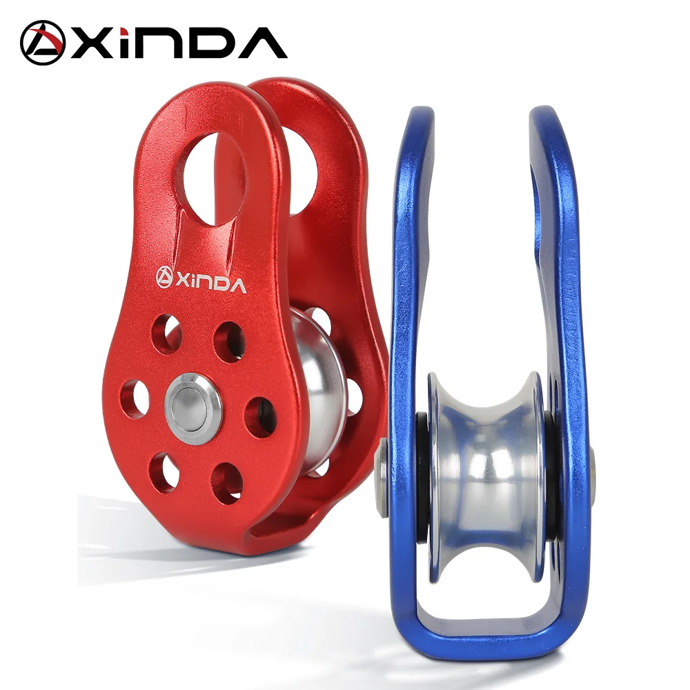 XINDA Klettern Riemenscheibe Feste Seitenplatte Einzelscheibe Riemenscheibe Outdoor Survival Tool High Altitud Traverse Transportierungsausrüstung