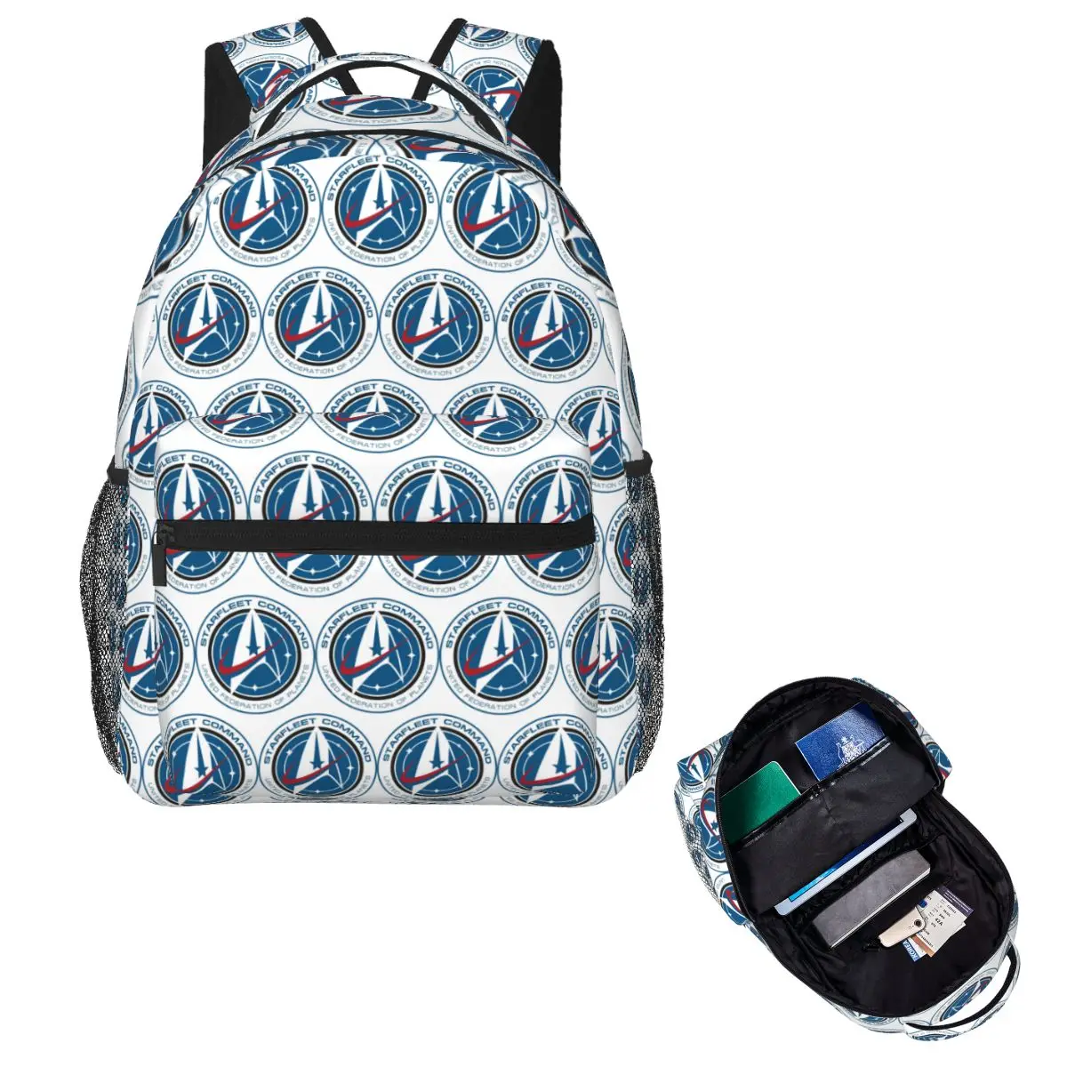 Star Treks Science Fiction TV Series Student Backpack Bag Hiking Travel Daypack for Boys Girls Fashion Bookbag Shoulder Bags