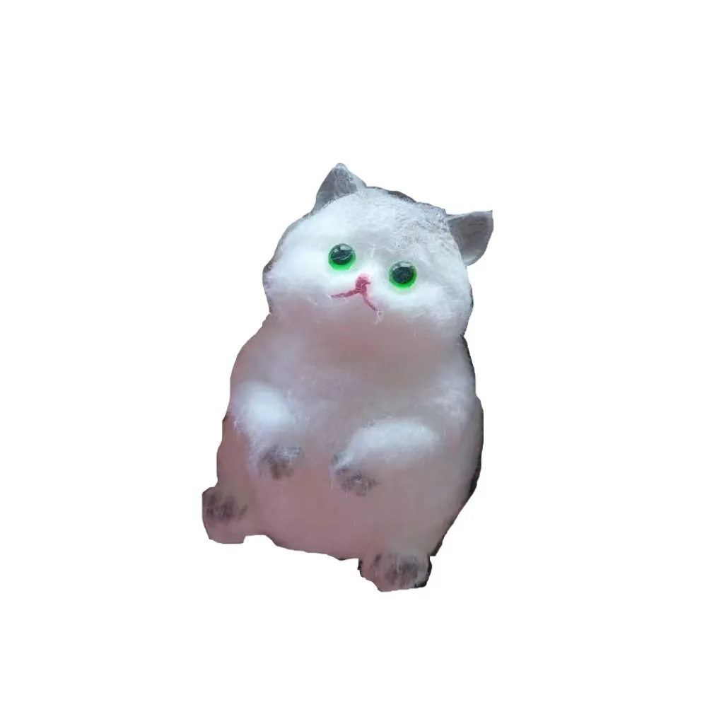 

Pretend Play Slow Rebound Big Cat Doll Squeeze Toy Cartoon Colorful Simulation Cat Squeeze Toys Mini Soft Cat Fidget Toy Adults