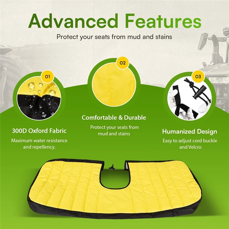 

LP66449 Размер наволочки сиденья, средний для газонокосилки для John Deere Gator XUV 560 560E 590I 590E 590M S4