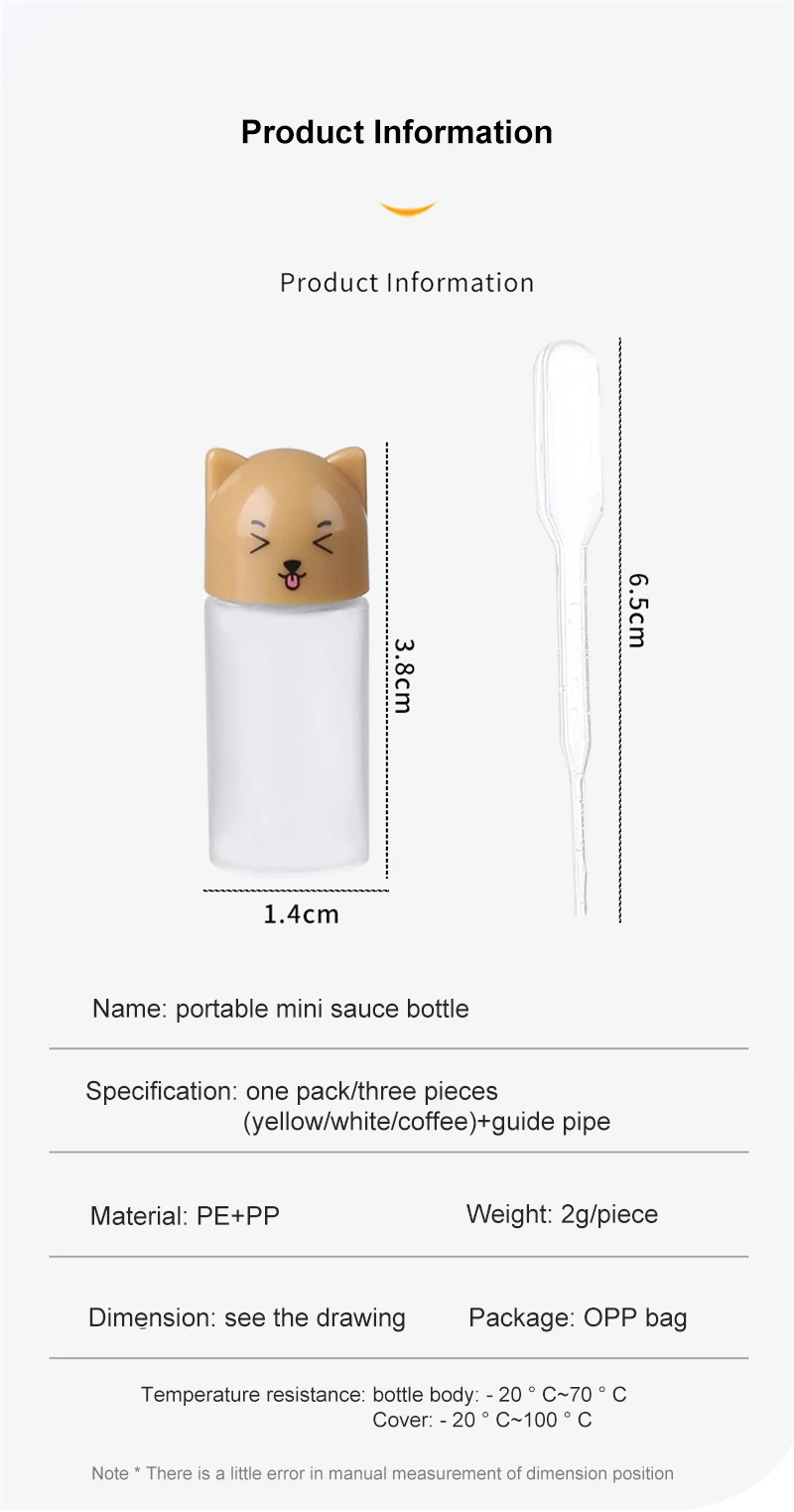 Condiment Bottles, Portable Seasoning Storage Containers Jars BBQ Bento Box Dressing Dispensers