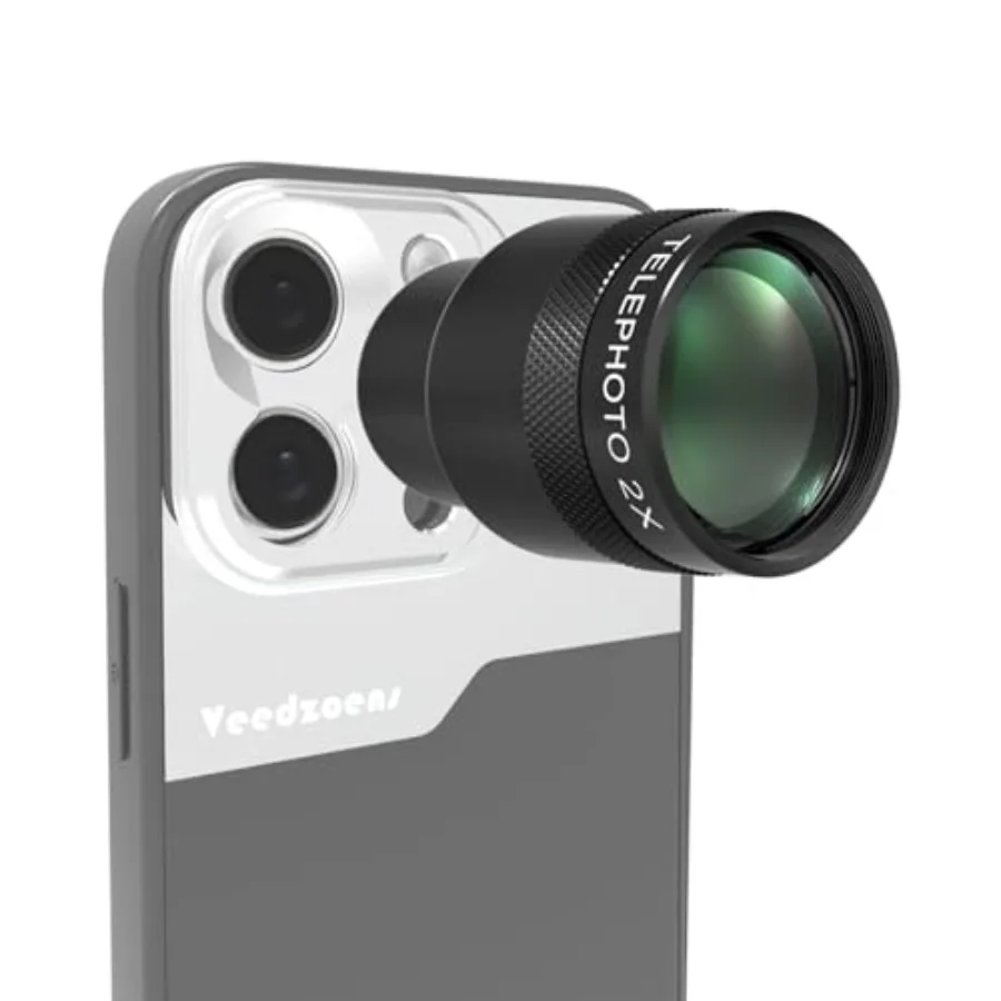 

2X Telephoto Lens for Phone 5X Telephoto Camera with 17mm Thread Universal Phone Lens Clip and Portable Bag Compatible with Sma