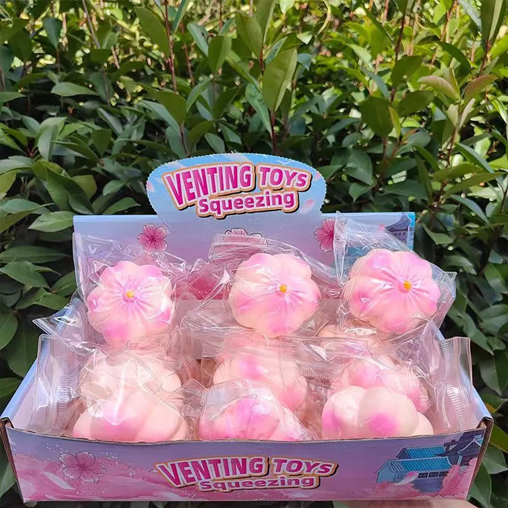 1pcs Decompression Toy Sakura Soft Pinch To Relieve Office Stress Tension Decompression Slow Rebound Restlessness Daily Vent Toy
