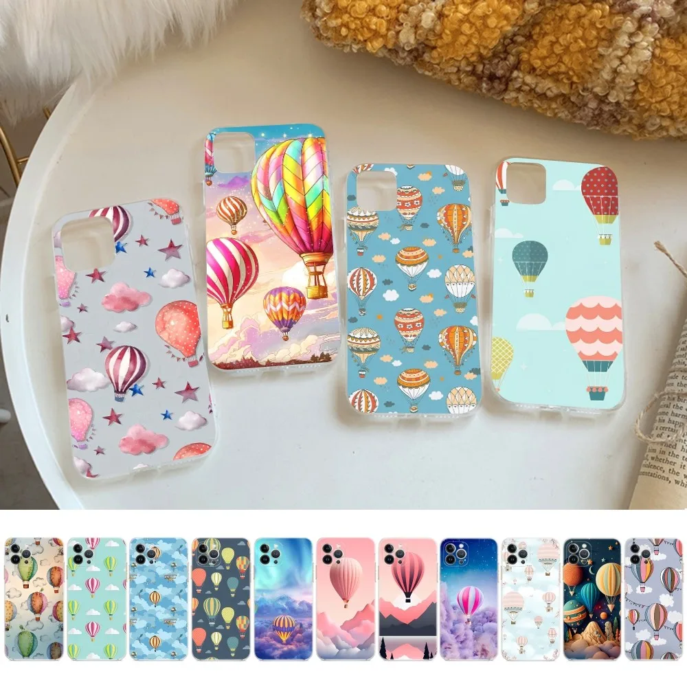 Hot Air Balloon print Phone Case for iPhone 15 8 7 6 6S Plus X SE 2020 XR XS 14 11 12 13 Mini Pro Max Mobile Case