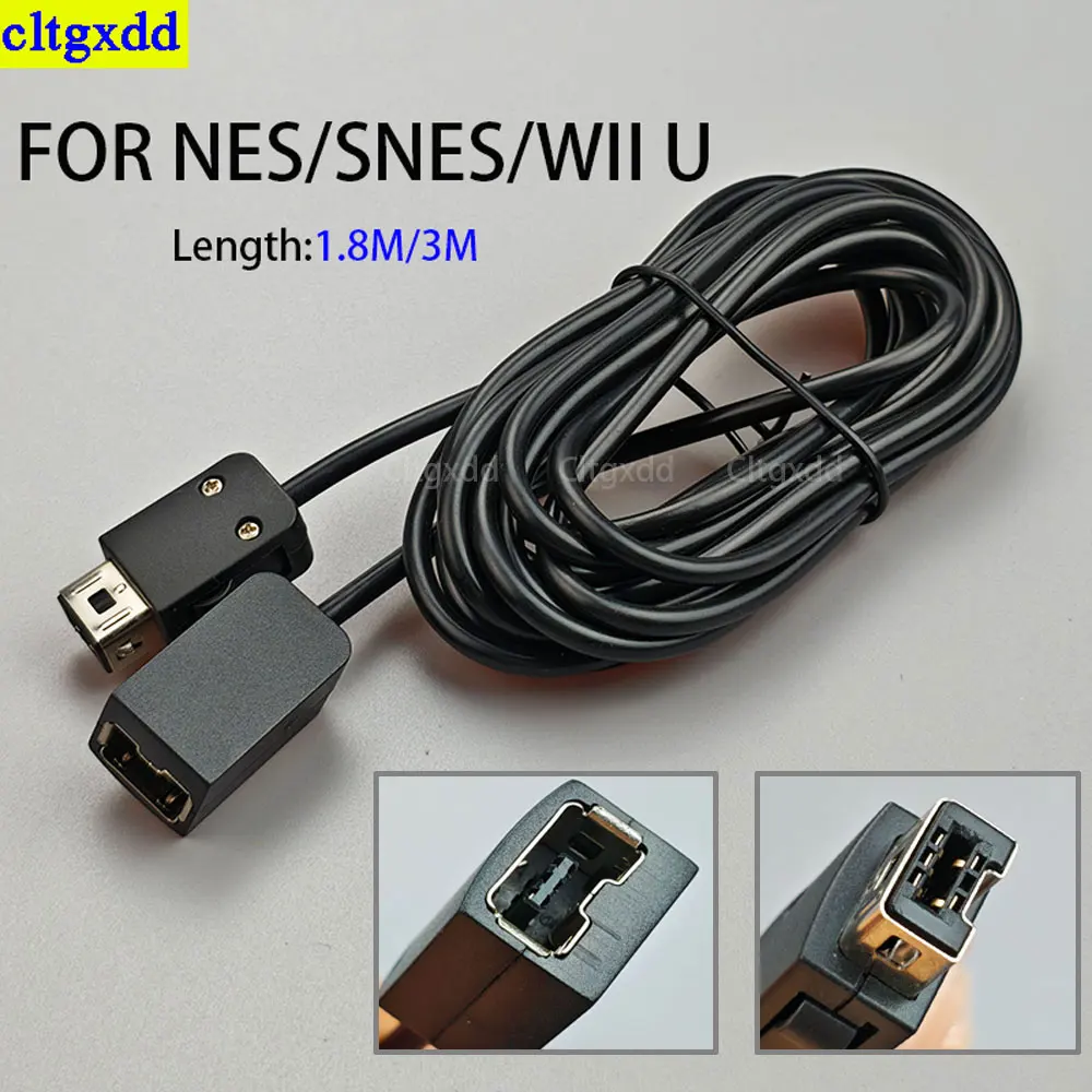 Cltgxdd 1piece is suitable FOR NES/SNES/Wii controller game extension cable with a length of 1.8m and 3m