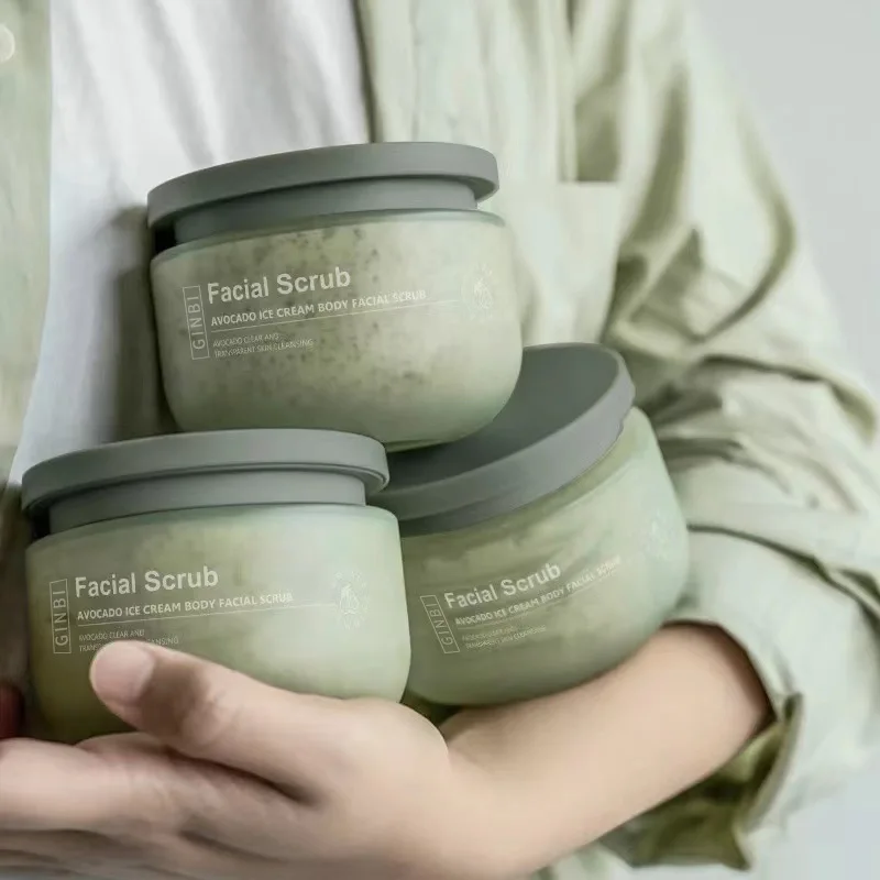 Avocado Body Scrub-Gentle Exfoliating Radiant Skin Care Removes Dead Skin Cells Nourishes and Boosts Natural Glow for SmoothSkin