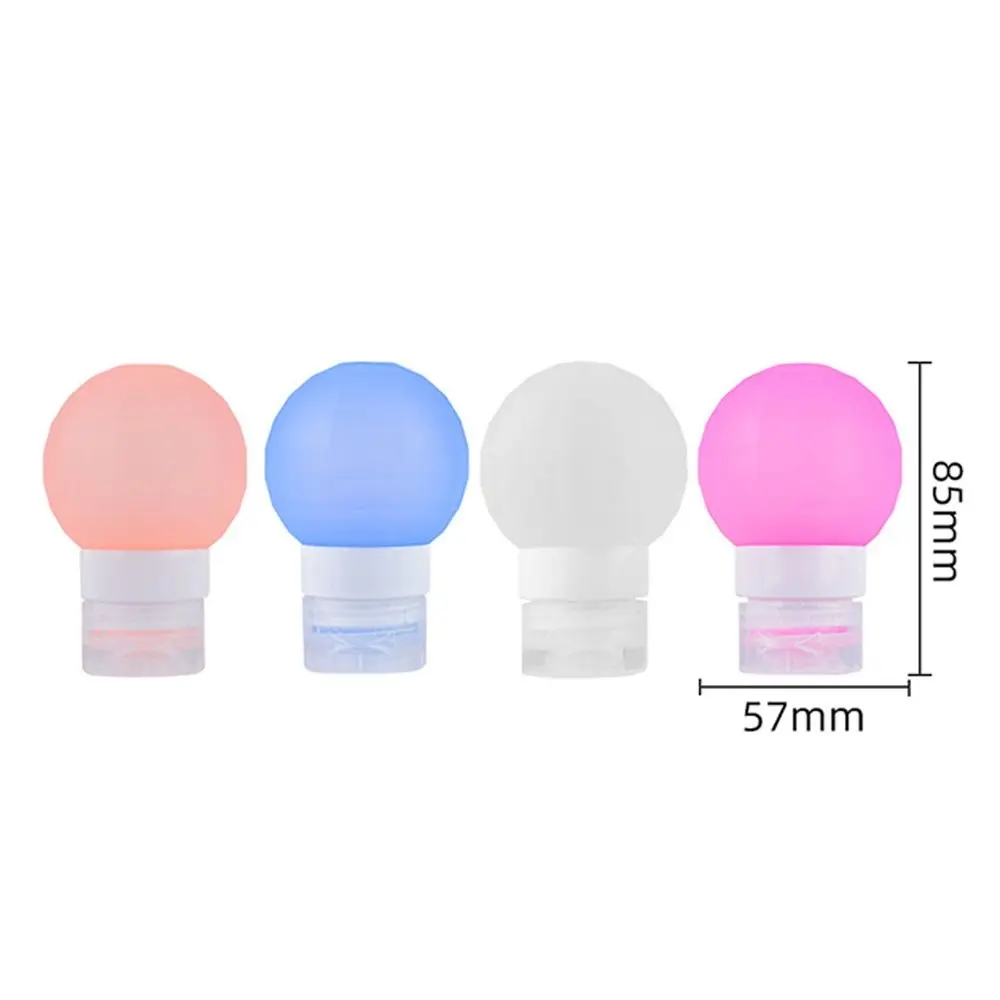 Silicone Cosmetic Lotion Bottle Spherical 80ml Body Wash Squeeze Bottle Refillable Leak-Proof Shampoo Sub-Bottling Travel&Home