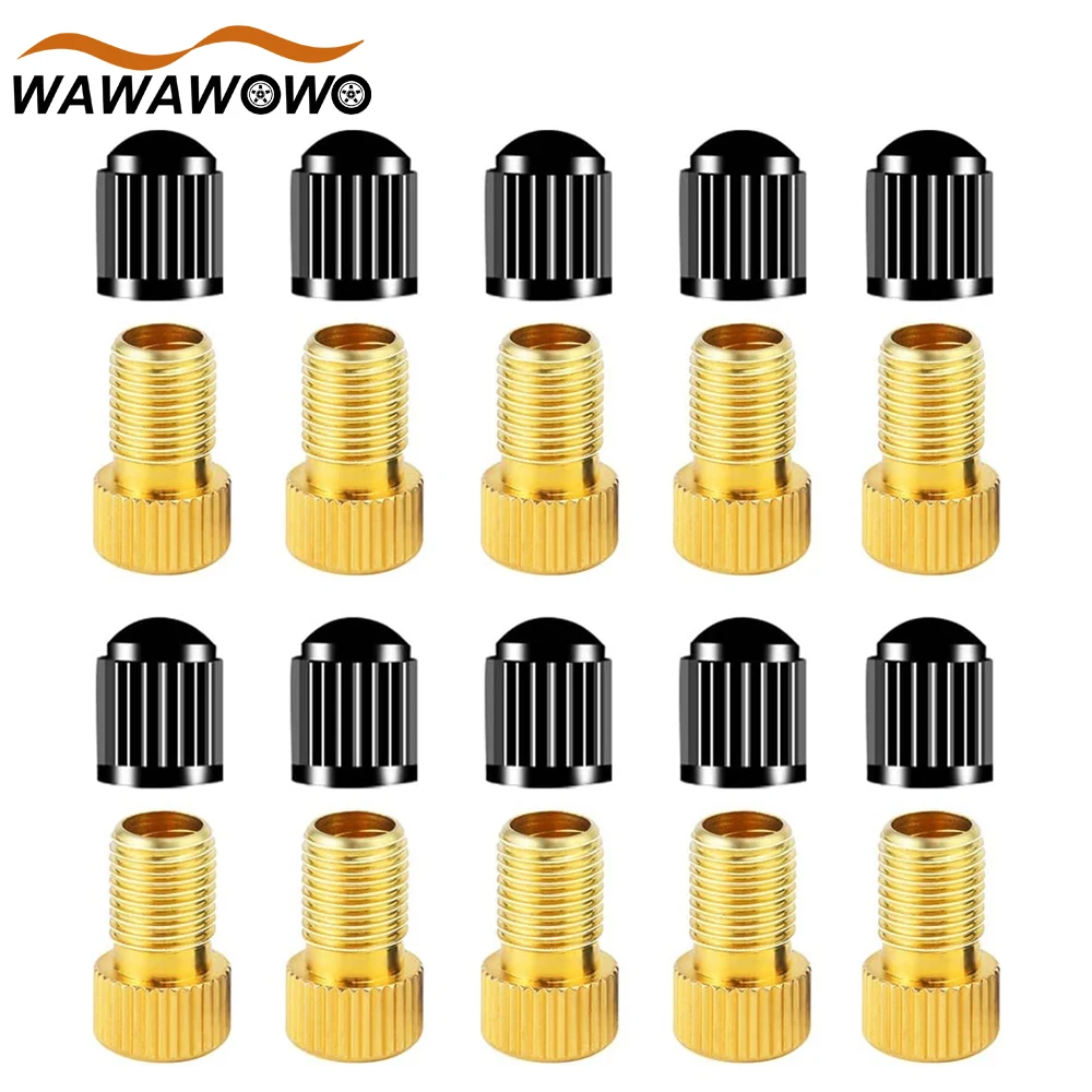 Brass Presta Valve Adapters, Presta Valve Adapter for Air Compressor I nflate Tire Using Standard Pump by Mobi Lock