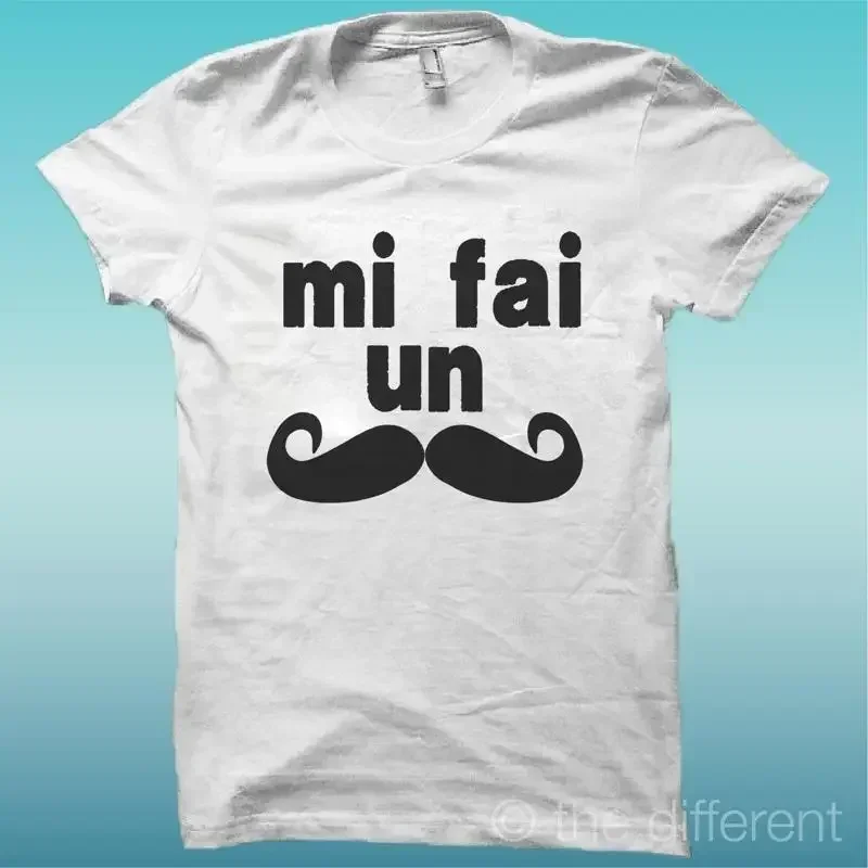 TShirt 'You Make Me A Mustache' White The Happiness Is Having My New TShirt