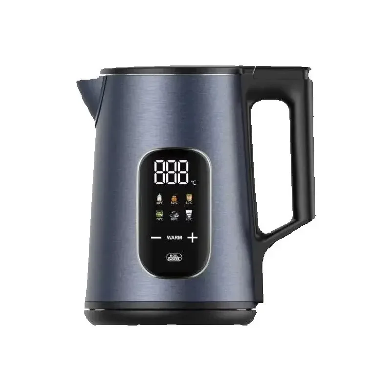1.7L Digital Smart Electric Kettle with Temperature Controller Wireless Induction Heating V-notch Display Water Boiler for Tea