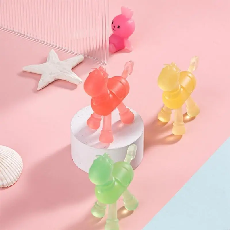 D5QA لعبة التسنين للتمريض الطفل لطيف شكل الحصان سيليكون عضاضة الطفل عضاضة لعبة التسنين للطفل حديث الولادة #4