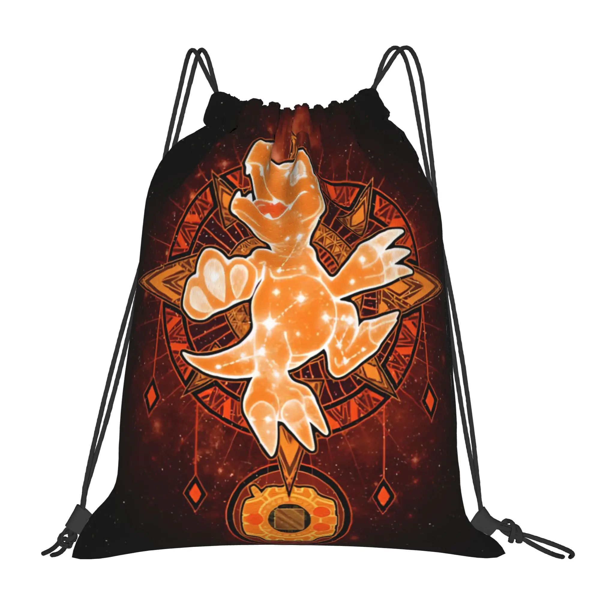 sports Pouch Digital Monster  Portable Hiking Drawstring Bags Riding Backpack Gym Clothes Storage Backpacks