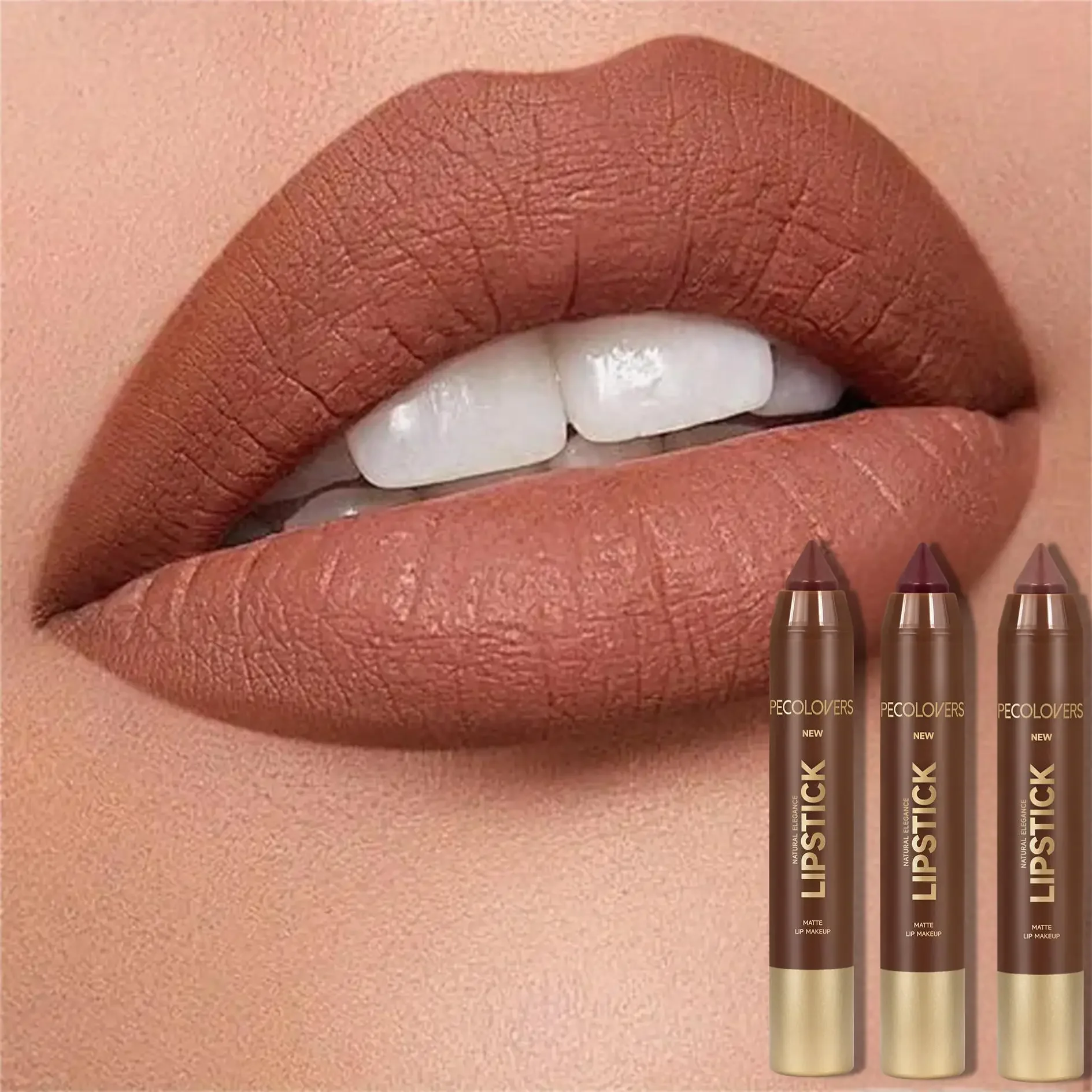 2-in-1 Matte Lip Liner Lipstick Pen, kleurrijk en waterdicht, lippenstift, langdurige lipglazuur