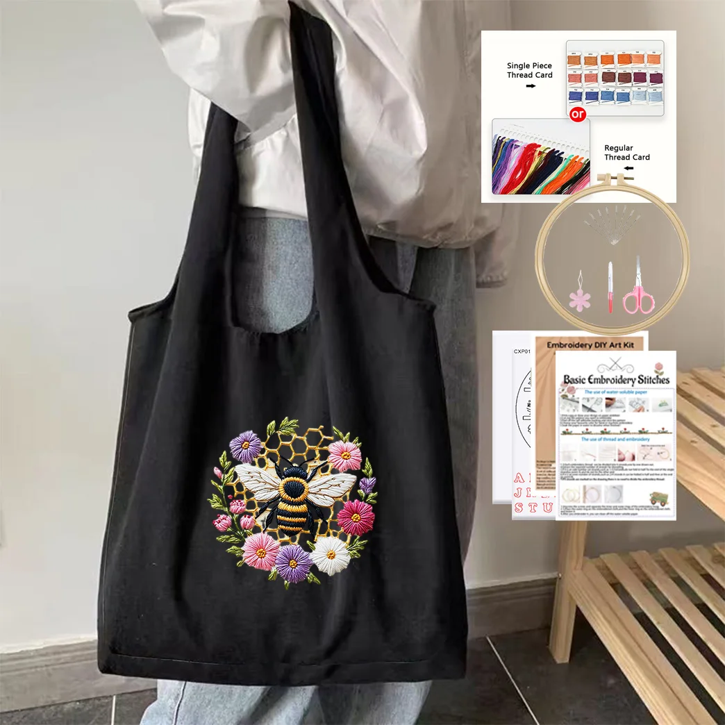 ThreadLux Stickerei-DIY-Set für Anfänger: Einfach zu machendes Weihnachtsgeschenk, dekoratives Kreuzstich-Set für die Familie – Detail 14