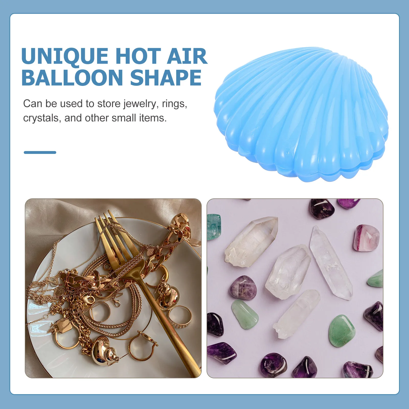 

10pcs Candy Boxes Shell Shaped Jewelry Containers Reusable Plastic Party Favor Blue Storage Case Seashell Gift Box Decorative