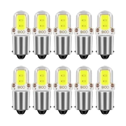 車内ライセンスプレート用LED電球,白色光,canbus, cob, t4w, h6w, 6000k, 12v, 10x, ba9s