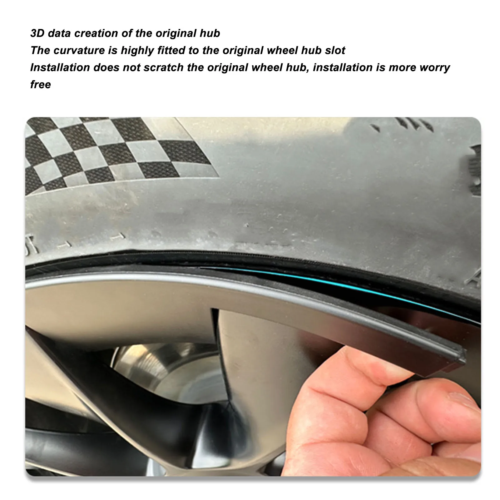 Car Rim Protect Strip Wheel Edge Protector Auto Wheel Sticker Tire Protection Care Covers Replacement for Tesla-Model Y 2021-23