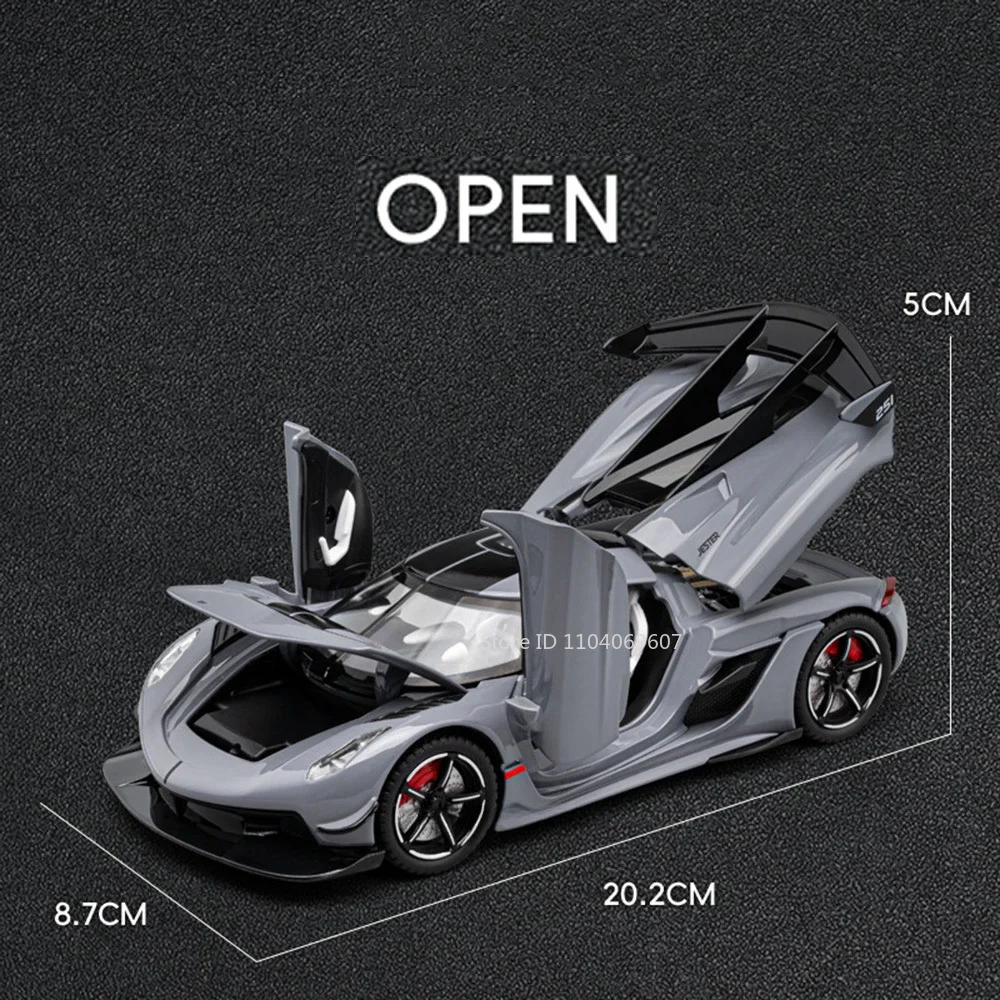 Antike Skala Jesko Super Auto Modell Spielzeug Metall Druckguss leichte Musik zurückziehen Sportwagen Modelle Sammlung Rennfahrzeug Geschenk Jungen – Detail 11