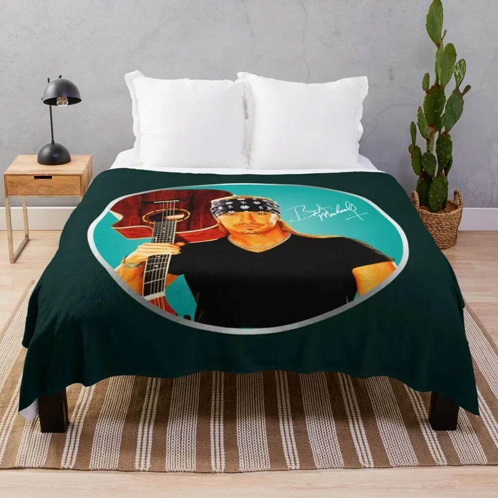 

Винтажный плед с изображением певца Брета Майкла, композитора, подарок для фанатов кино, всепогодный мягкий плед для дивана