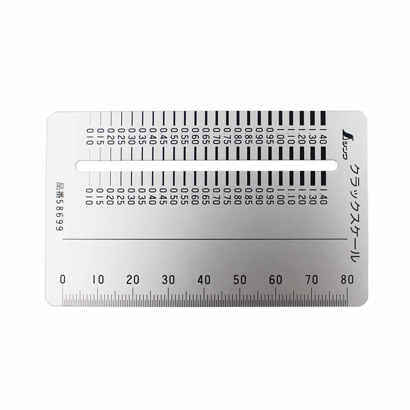 SHINWA Gap Ruler Card Type Crack Detection Seam Ruler Gap Detection Gauge 58697 58698 58699