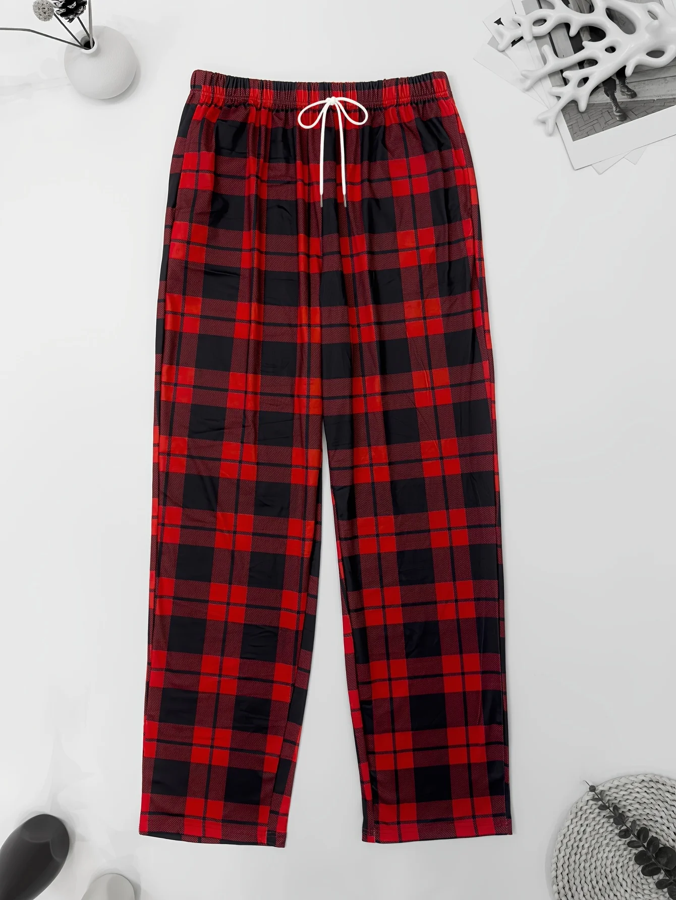 2026 Modische Herren-Sommer-Pyjamahose, Dünne Haushose, Lose Atmungsaktive Klimaanlagenhose mit Elastischem Bund für Kinder – Detail 4