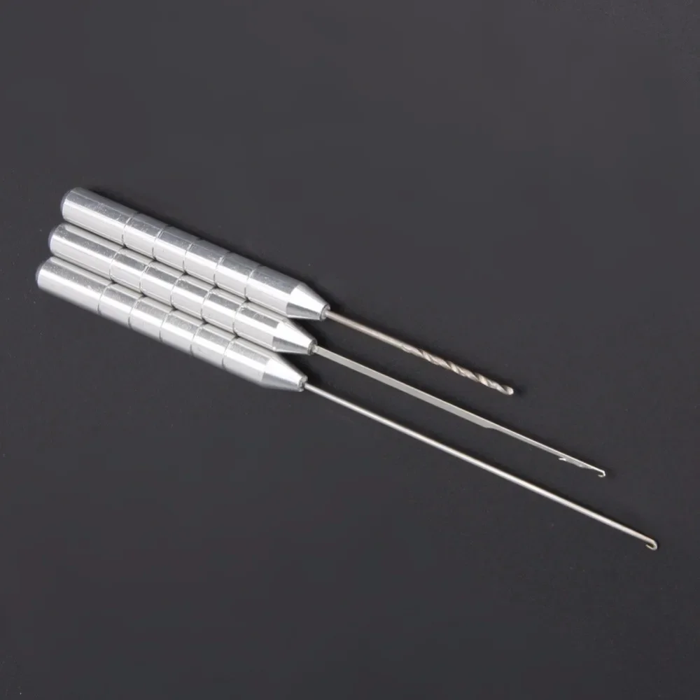 3 Piece Baiting Needle Tool Set Carp Coarse Line Fishing  Drill Latch Hook Bait Carp  Rigs Boilie Drill Tool Set