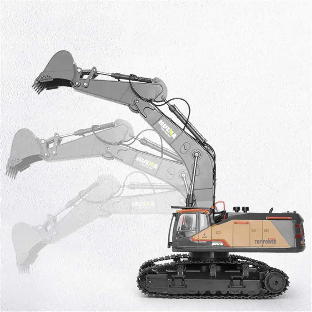 Huina 1592 RC Excavator 1:14 Alloy Remote Radio Controlled 22Ch Big Engineering Vehicle Simulation Navvy RC Truck Toy for Boy