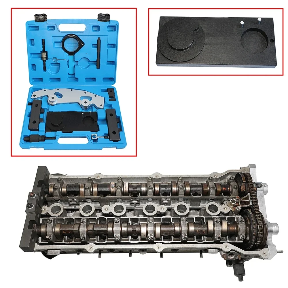 Herramienta de bloqueo de sincronización del motor de alineación del árbol de levas, juego maestro de doble Vanos para BMW M52TU M54 M56