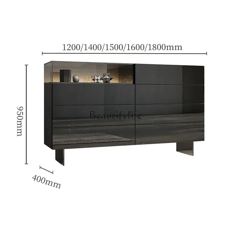 خزانة إيطالية ذات ثمانية دلاء خفيفة فاخرة وشرفة راقية مقابل تخزين الحائط، وتخزين خزانة دلو بجانب السرير