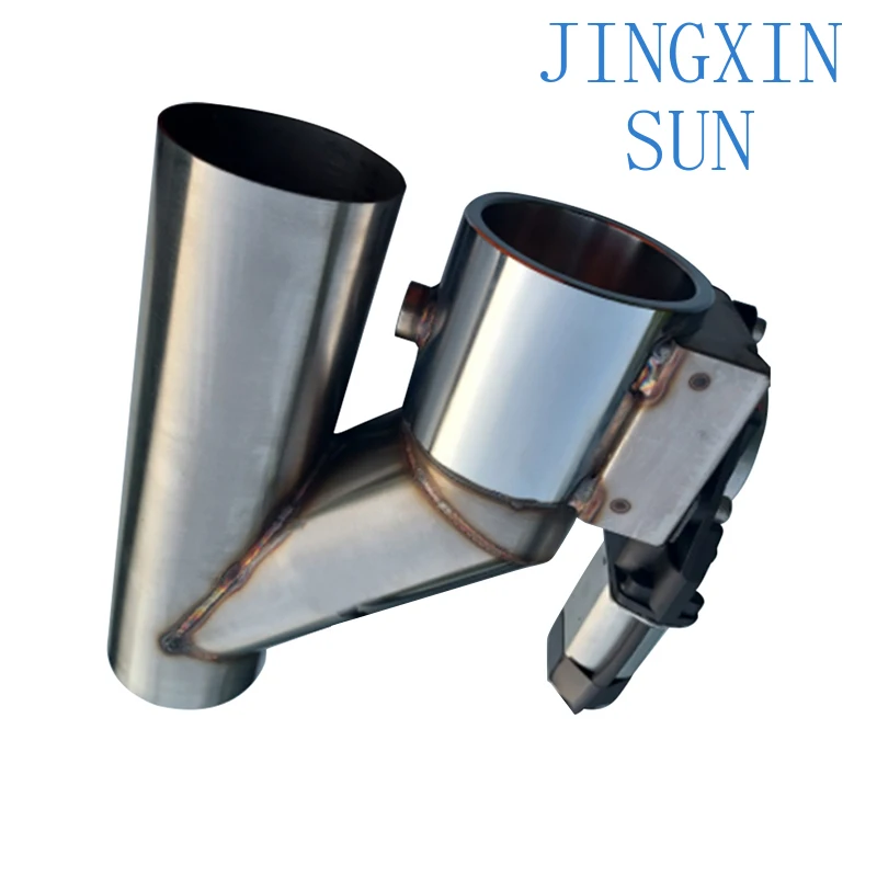exhaust header pipe stainless steel dual valve With Dual Valve System Switch Remote2'' 2.5